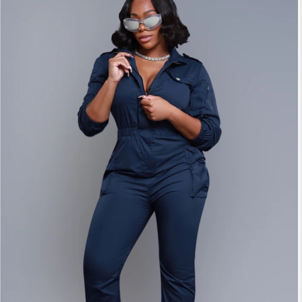 Navy Blue Women's Jumpsuit